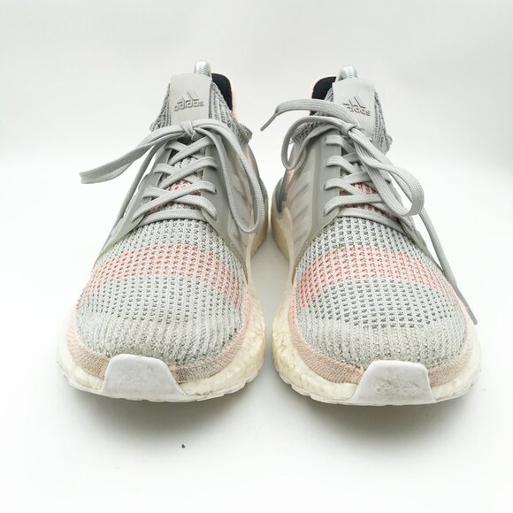 ADIDAS Ultra Boost 19 Gray Pink Athletic Running Trainers Sneakers Womens 9.5 - Picture 2 of 10